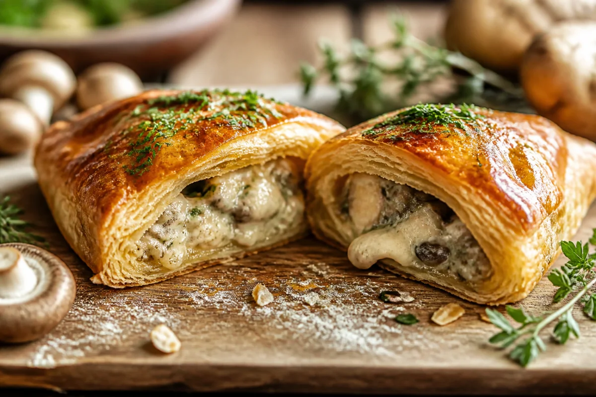 recette feuilleté aux champignons